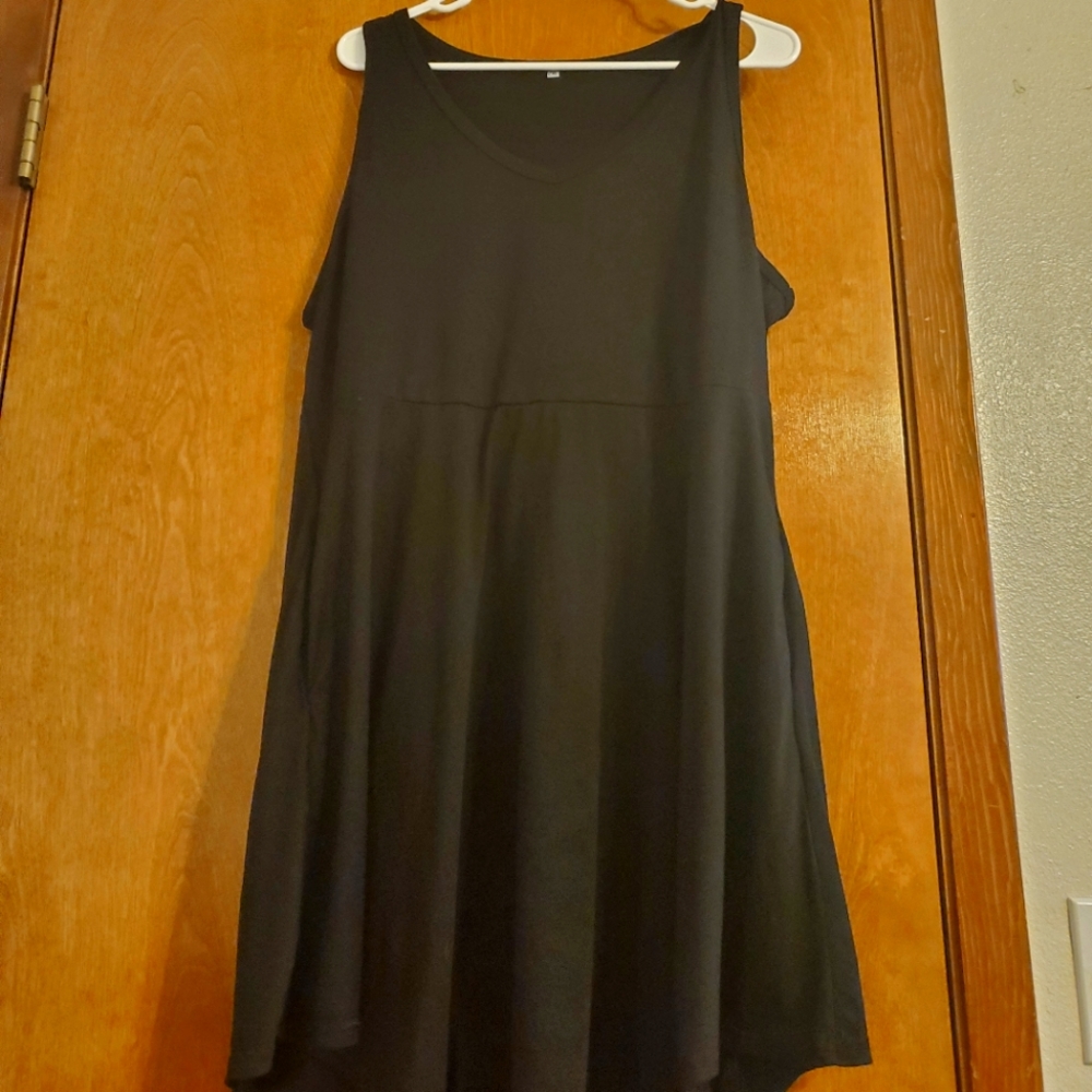Black tank dress with pockets